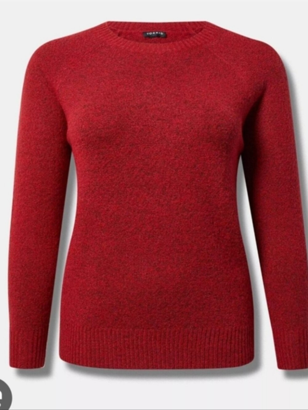 Torrid Vegan Cashmere Crew Neck Pullover Sweater Red Size 1 (1X) - Picture 2 of 8